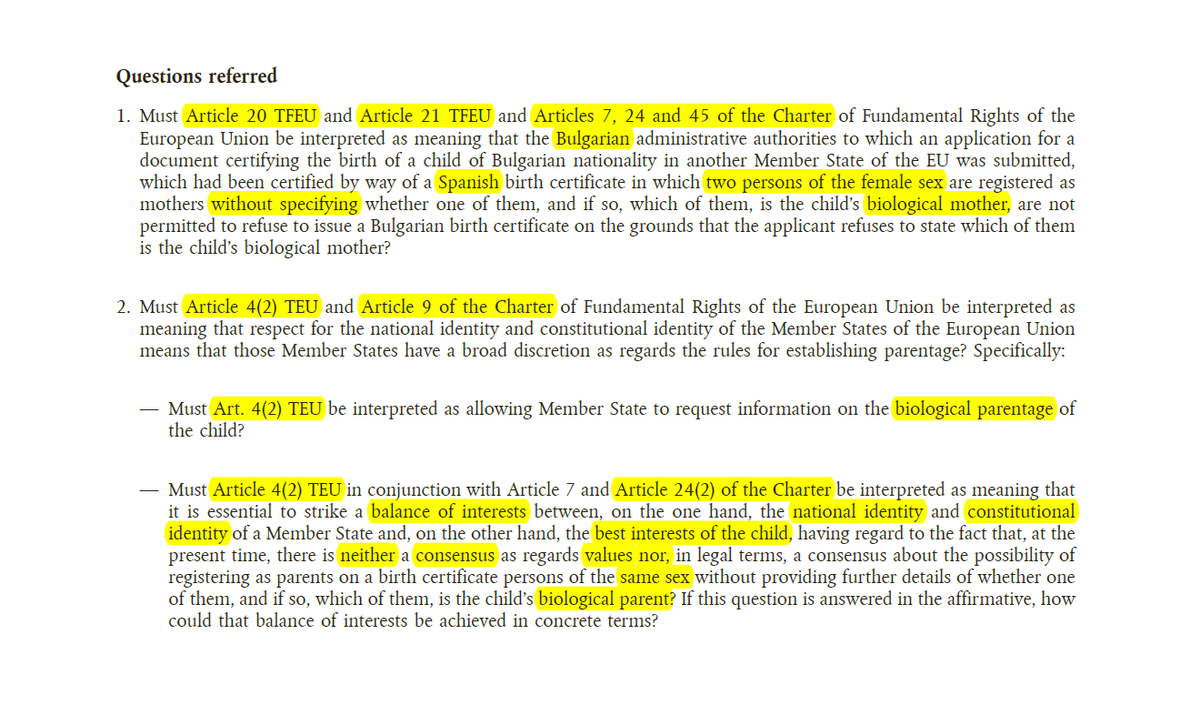 MaFrischhut's tweet photo. #InTodaysOJ on @EURLex, request for a prelim.rul. in case C-490/20 #Pancharevo 🇧🇬🇪🇸 on possible refusal of registration of birth certificate in case of two mothers, not indicating who is the biological mother
#CFR #bestinterestofchild #values #surrogacy
https://t.co/FZ66VsIqnI https://t.co/gBAhhcm17O