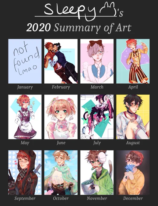 i hATE EVERY ART PIECE BEFORE MAY bRUHHUuhhUHHH
(my favs have to be may, july, october and december-) 