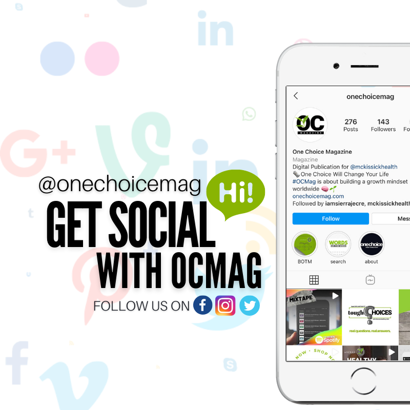 OneChoiceMag's tweet photo. Have you followed #OCMag on Facebook? Twitter? and Instagram? You should!

We share different content on each platform, and there's more to come in 2021.

Don't miss out.
Follow us now @onechoicemag. https://t.co/c03DVv4gPm