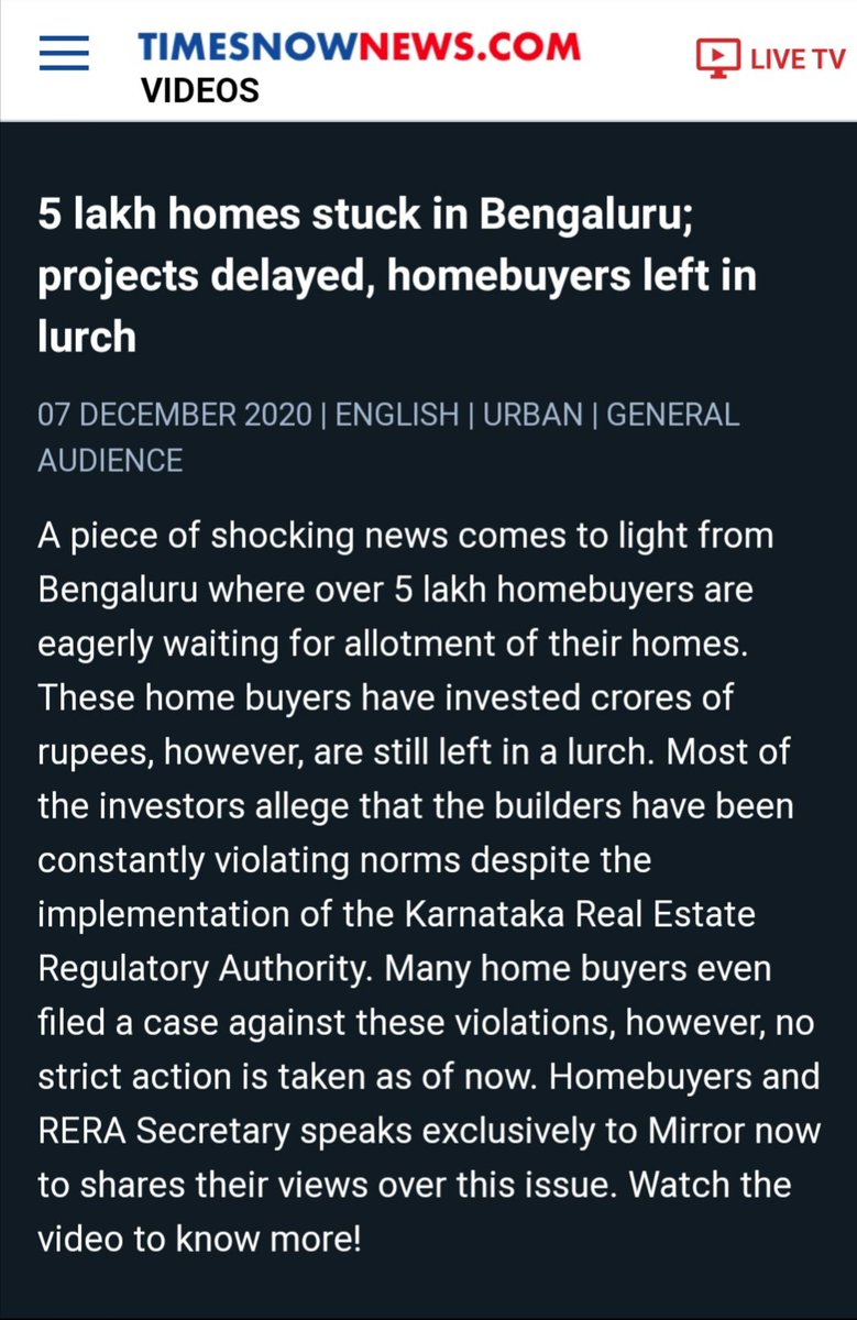 msshankar1961's tweet photo. @NPIswaran @Swamy39 Can anyone respond with data that the #RERA act enacted by Modi Government is being enforced across the country as per its intent!
BJP's Own person like @Swamy39 should request for a #RERA review meeting with @FightForRERAInd
#Homebuyers still left in Lurch
#OneNationOneRera https://t.co/fGKWAevl4t