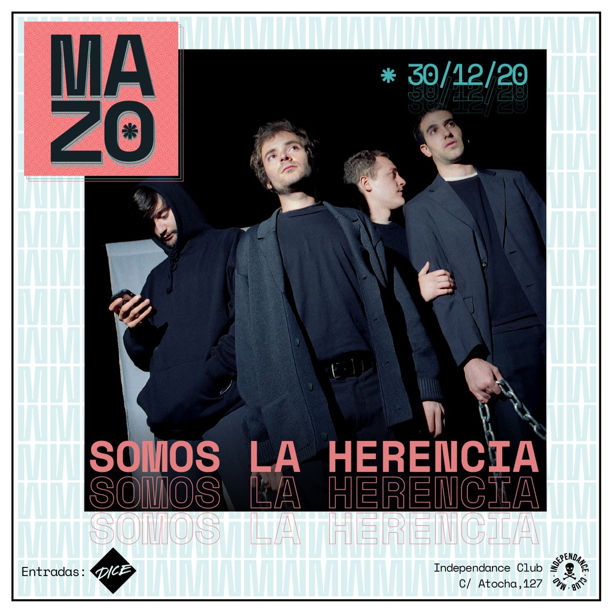 Más de la mitad de las entradas para ver a Somos la Herencia el próximo 30 de diciembre, vendidas. Será el primer bolo del ciclo y "Dolo" será a buen seguro el disco que más veréis en las listas de lo mejor del año. Dadle gas, que vuelan: dice.fm/event/vwlm7-so…