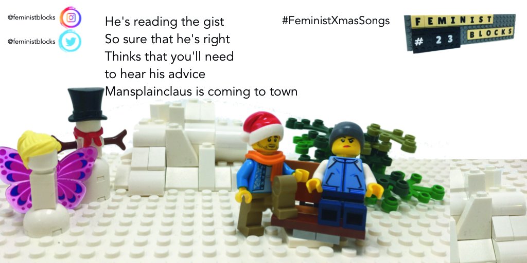 feministblocks's tweet photo. Feminist Blocks no.23: Mansplainclause is coming to town #feministxmassongs #feminism #feminismus #feministmemes #lego #afol #legofeminism #legochristmas #christmassongs https://t.co/ffB9zqrw9x