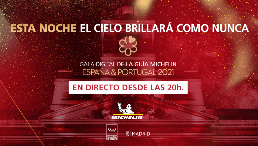 GuiaMichelin_ES's tweet photo. Hoy a las 20h la Gala de la Guía MICHELIN España&amp;Portugal 2021 en directo aquí 👉https://t.co/ZayWQKBmSl 
#MICHELINSTAR21 #guiamichelinespt #GalaGuiaMichelin21 https://t.co/TGIDeaybOJ