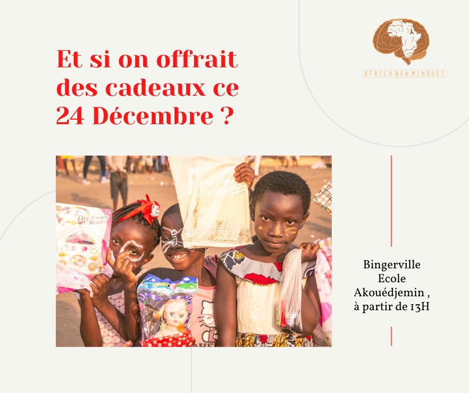 Africamillenium's tweet photo. La famille,
Et si ce Décembre on donnait un peu,
Un peu de notre temps 
Un peu de nos vieux jouets
Un peu de notre bonté 
Un peu d'argent 
Ce "un peu" pourra donner beaucoup de sourires au soir du 24 Décembre 

Soyons #AfricaNewMindset , donnons #1000sourirespournoel https://t.co/gesbbllAH5