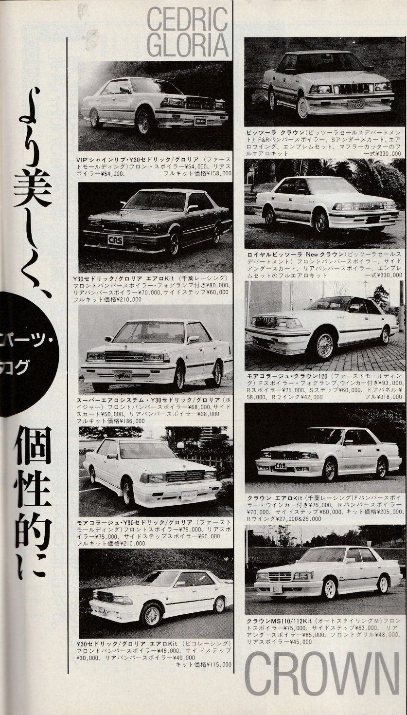 兵庫の車好き 年発行の雑誌より 3ナンバー車のエアロパーツ特集 T Co 1ujqswk38c Twitter