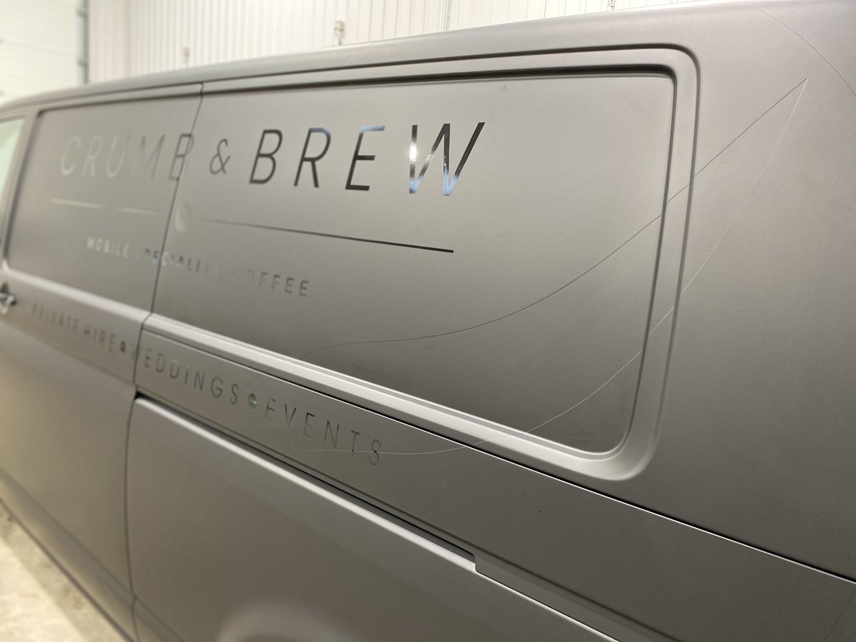 FunkeeFish's tweet image. #mattmonday New business @crumb_and_brew
From white to #averydennison #mattblack &amp;amp; black gloss signage. 
Wheels painted by our friends @esr_ltd_ 
#getyourwrapon #commercialwrap #localbusiness #supportlocal #colchester #essex #suffolkbusiness