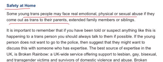Apparently the parents may subject the trans child to bullying or even “sexual abuse” if they come out to them. But they will, I am sure, be perfectly safe with the random stranger asking for DMs from “transkids” over the internet. You know who you are!