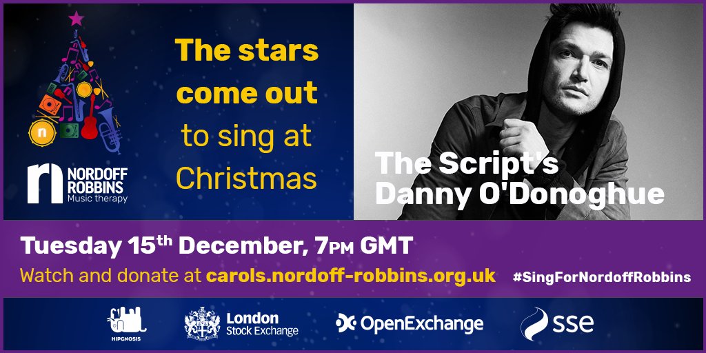 TheScript_Danny's tweet image. Tomorrow evening, I'll be taking part in a very special sing-along for @nordoffrobbins ๐
Watch along, find out more info and donate at carols.nordoff-robbins.org.uk