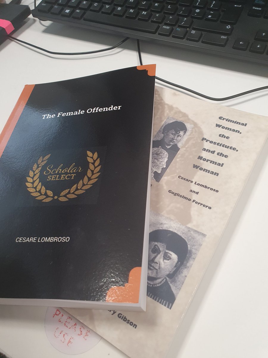MCipriano13's tweet photo. It is one of the best feelings in the world when someone you love encourages you to do what you love, and gifts you with books you've wanted but couldn't buy #lombroso #queensuniversity #labellingtheory #criminality #ssesw https://t.co/HuQLthLoU8