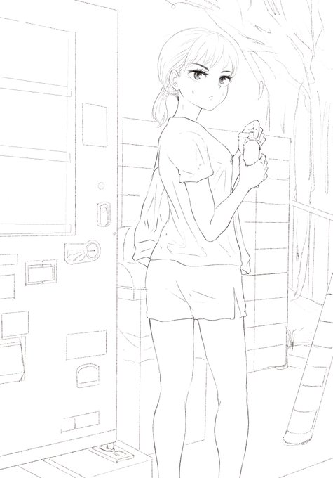 次絵の線画ですっ

#イラスト
#絵描きさんと繋がりたい 