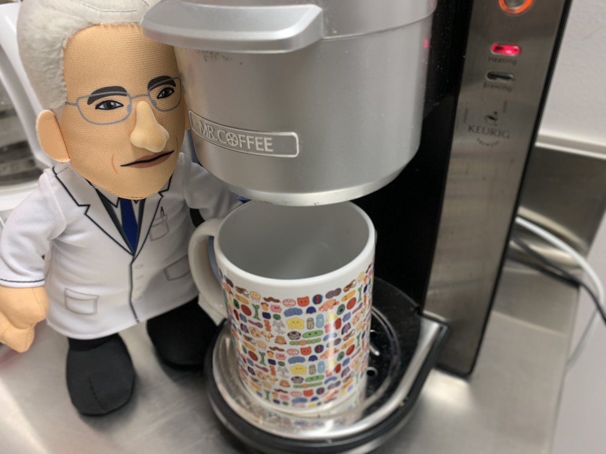 DrLcbl's tweet photo. Itโs Monday...letโs brew this! Nothing better than hot โ๏ธ in my @GIANTmicrobes mug on a cold morning. #followfauciforfun #LCBLab #labhumor #uams #acri #researchrocks https://t.co/NYkQv9tp5G