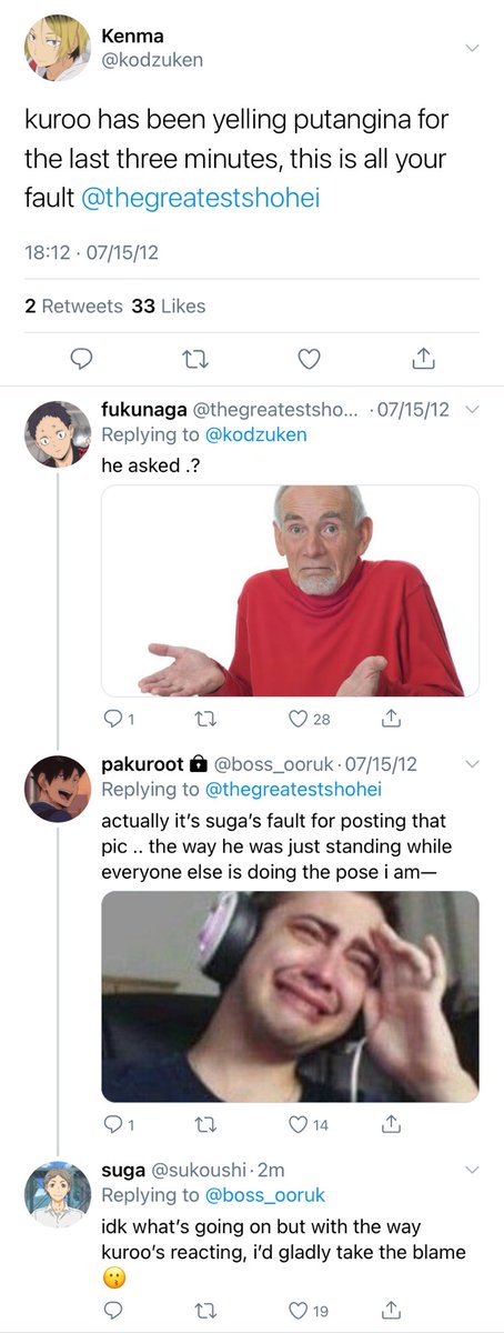 krtskdaily's tweet image. EXHIBIT I — kuroo learning a new word just added to his brand of Intense Pining