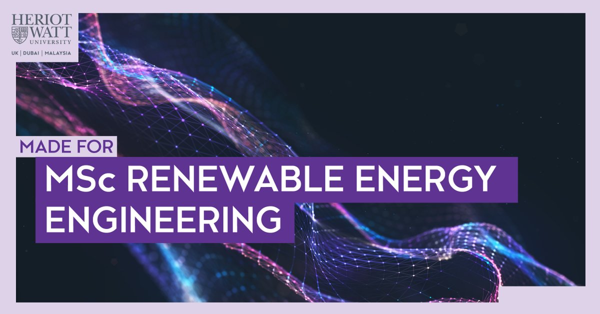 HWUDubai's tweet photo. Prepare yourself for the future of energy.

Develop and implement creative solutions to issues encountered in renewable energy capture, conversion, storage and management.

More details here: https://t.co/9cH69Y0Lxx https://t.co/iJ0IMRkV7a