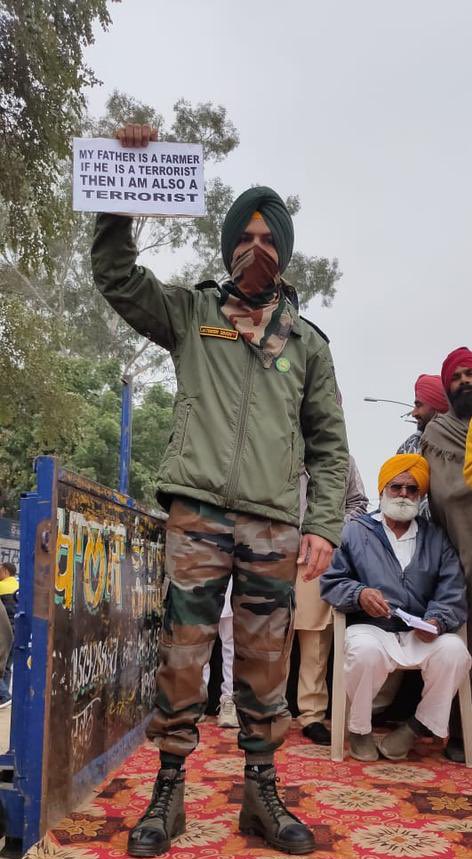 “My father is a farmer,if he is a terrorist then I’m also a terrorist”-
He protects Indians by serving in Army while his father feeds India with his crops.

#नरेंद्र_तोमर_इस्तीफा_दो 
#ModiHaiAmbaniKa
<a href="/GippyGrewal/">Gippy Grewal</a> <a href="/BawaRanjit/">Ranjit Bawa</a> <a href="/gurdasmaan/">Gurdas Maan</a> <a href="/GuruOfficial/">Guru Randhawa</a> <a href="/iSharryMann/">Sharry Mann</a>  <a href="/diljitdosanjh/">DILJIT DOSANJH</a>