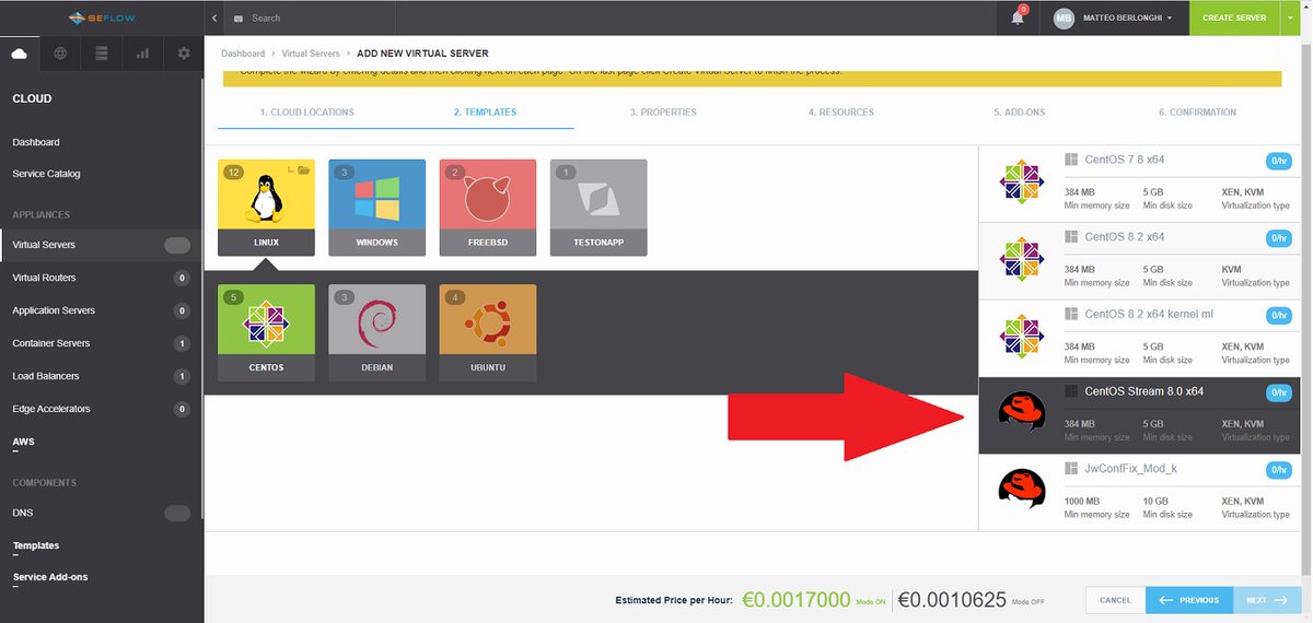 Great News. CentOS Stream 8 is now available on SeFlow Cloud. Test it now for free seflow.net/seflow-cloud #linux #cloud