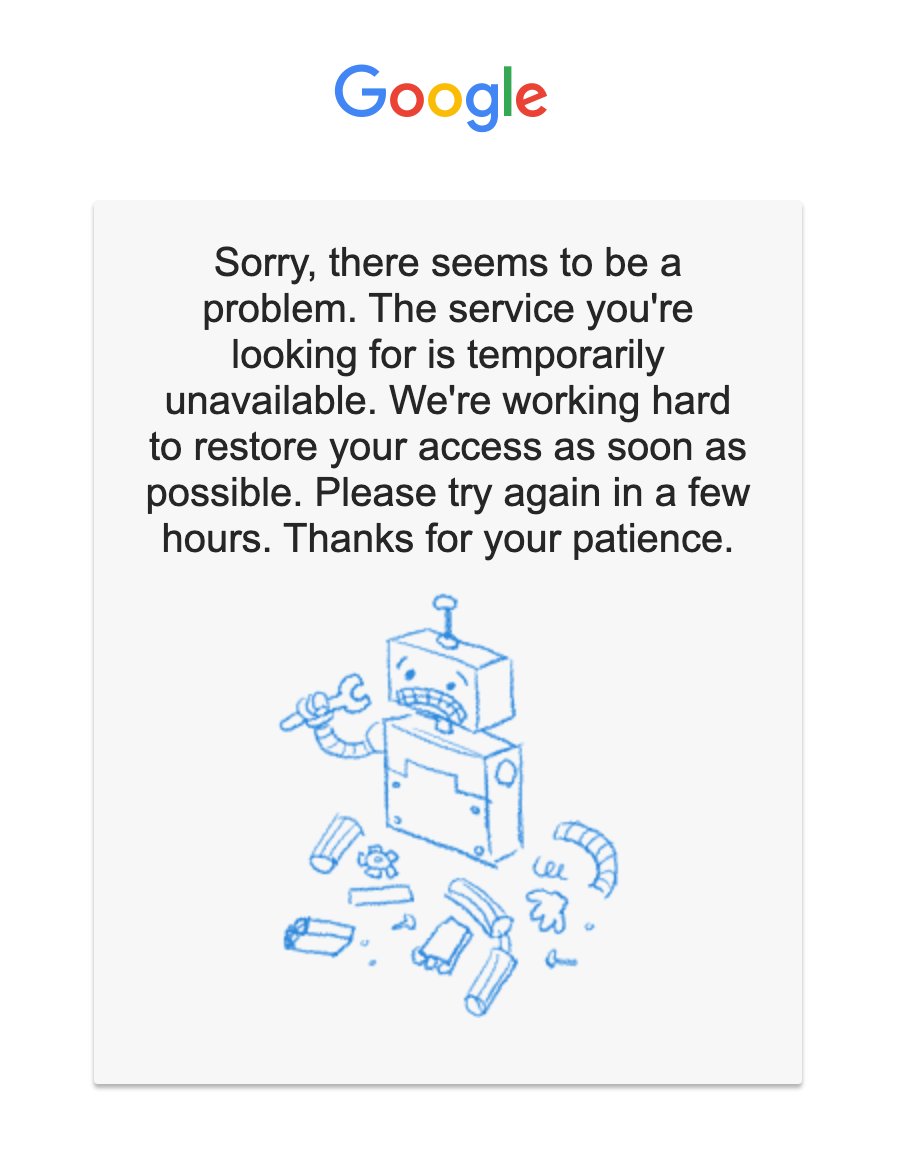 cksolutions's tweet image. Google seams to be down @GoogleWorkspace