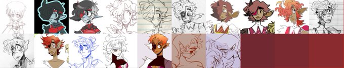 i dont have a life so im making a chart of my really early characters thru the years, so heres mercy, malik, and gabe (this dates back to 2011) 