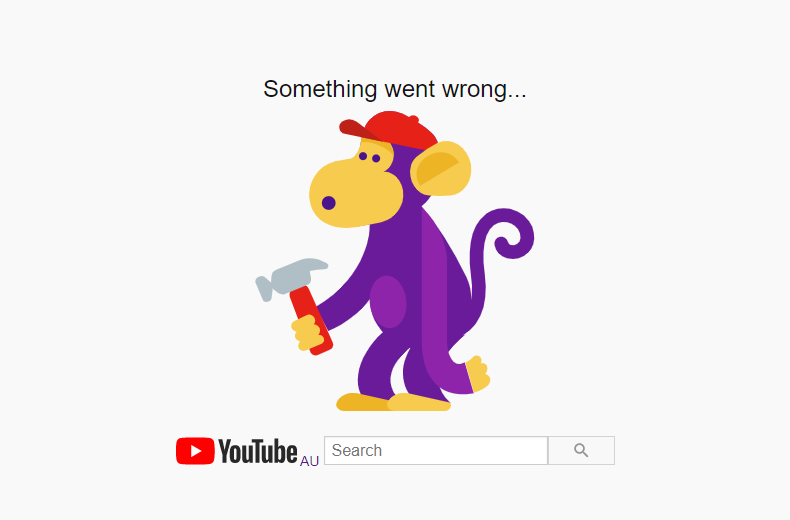 beilude's tweet photo. uh oh, it looks like @YouTube has rejected humanity. #YouTube #YouTubeDOWN https://t.co/9cXV4Gknu0