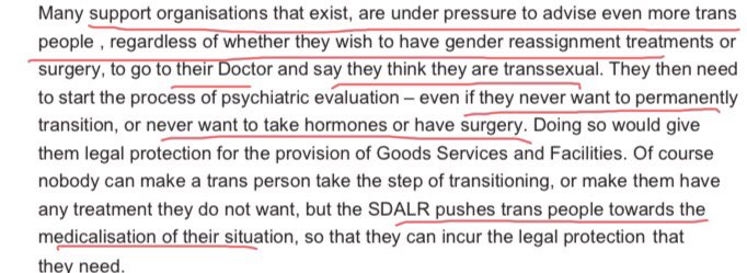 How to claim trans status to be legally protected. After all that advice on surgery Whittle blames the law for forcing “medicalisation” on the trans community.