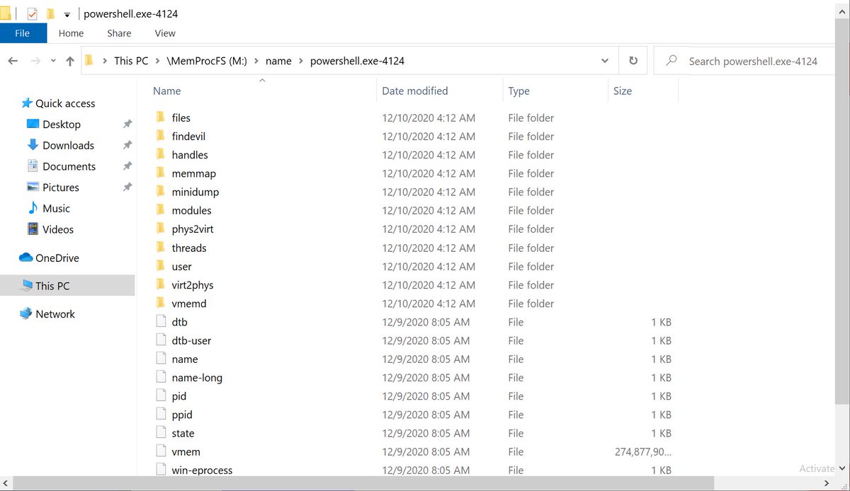 LIFARSTechDiary's tweet photo. What is Your toolset for #memoryforensics? Everyone heard of #Volatility and #Rekall, but what about #MemProcFS? It allows You to browse memory objects as files on mounted drive. Processing is super-fast. Try yourself, it is definitely worth a few minutes! #DFIR #digitalforensics https://t.co/9JHOW5j8Cx