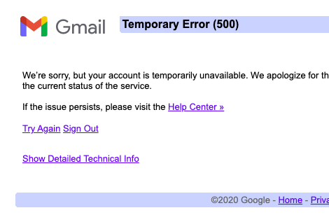 carlosazaustre's tweet photo. The End is Near 
#gmaildown #YouTubeDOWN https://t.co/kTYHaDaGKE