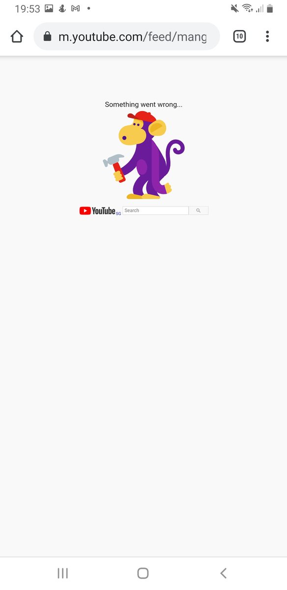 jjneojiajun's tweet photo. YouTube is down.. Shows that production can go down no matter how big the company xD https://t.co/oMynhqb5OR