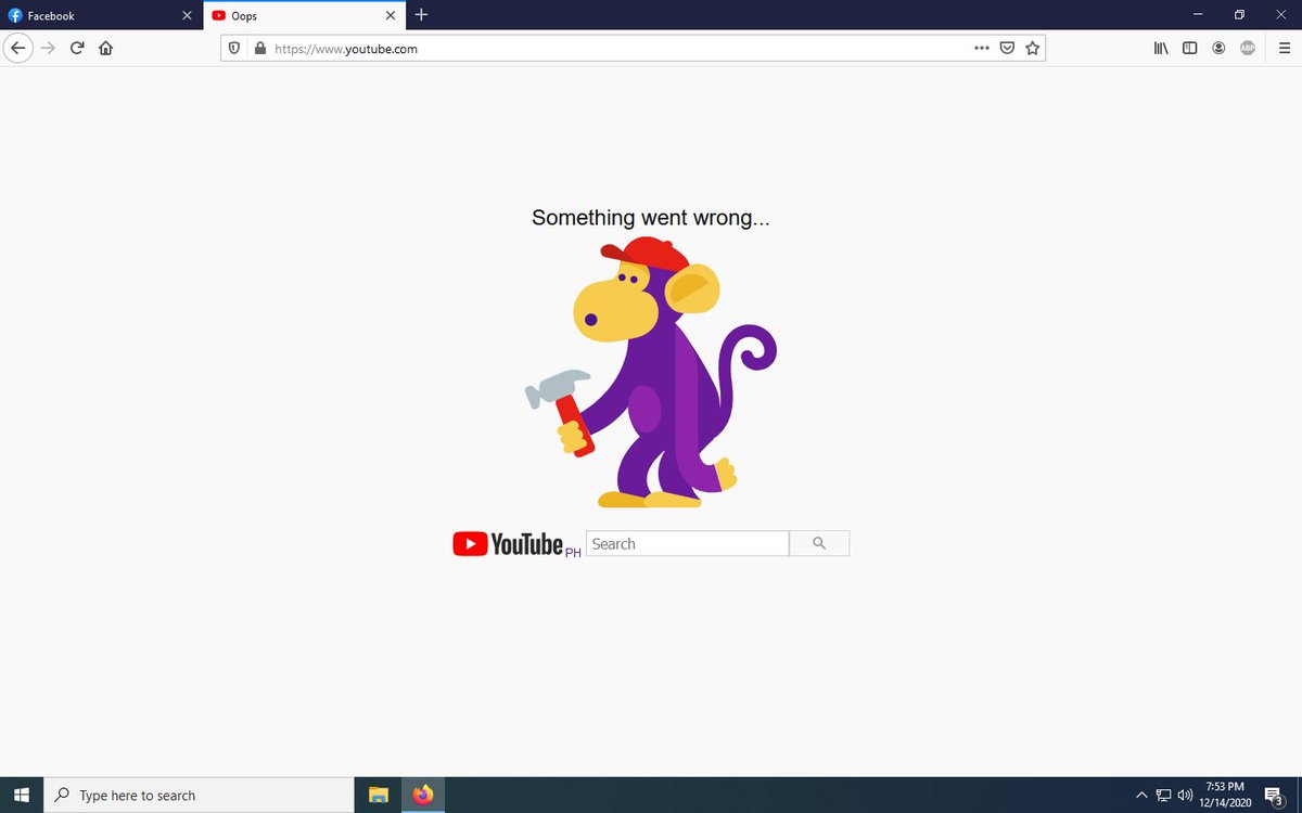 fictitiousramen's tweet photo. #YouTubeDOWN hmmmm https://t.co/pLNCALTkud