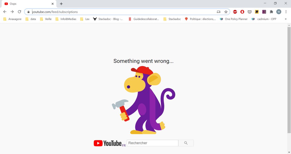 Et dire que j'étais sur le point de tout plaquer pour lancer ma carrière de Youtubeur.

#YouTubeDOWN