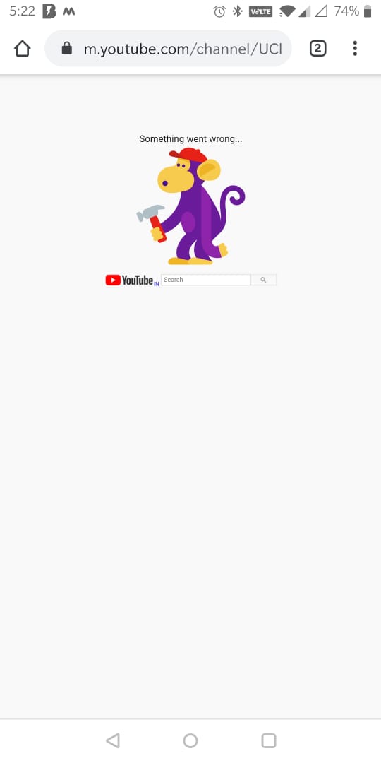 ShagunPruthi's tweet photo. @YouTube  went down down down😉 https://t.co/TfpcPVG7ji