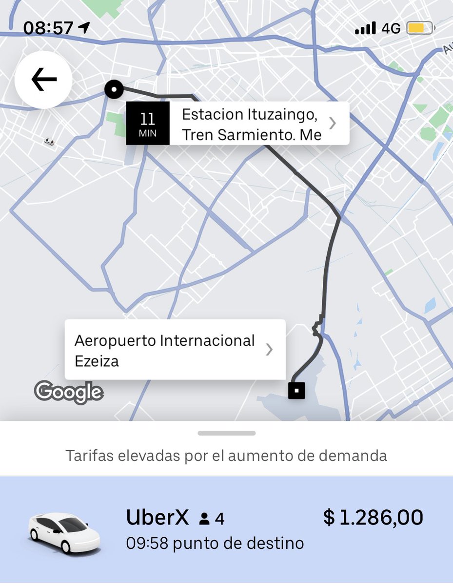 maquialifraco's tweet photo. 👉🏻Diciembre 2019: $1232 por tramo a Salta desde El Palomar.

👉🏻Diciembre 2020: $1286 el Uber a Ezeiza. 

Nobleza obliga, gracias Presidente @alferdez https://t.co/sVOK79NwjD
