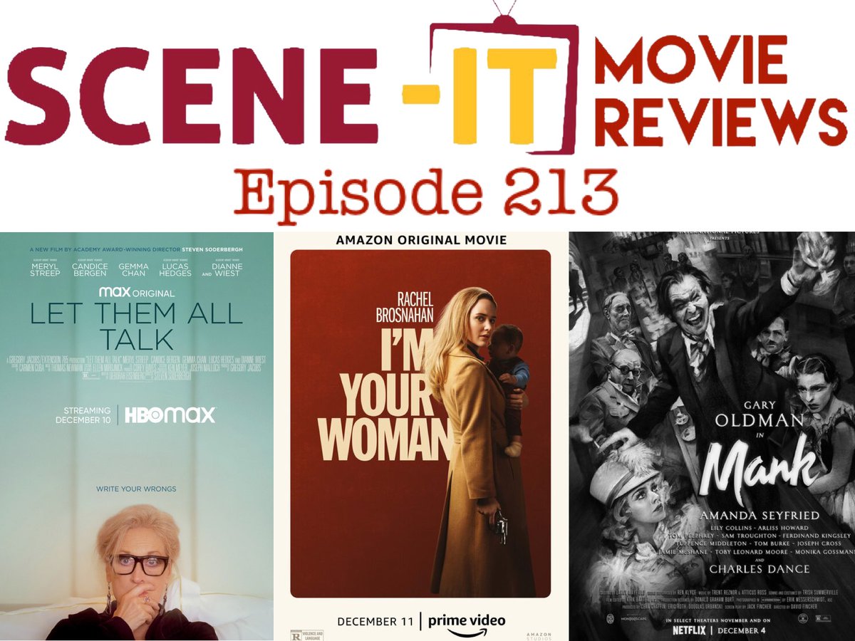 🔊🔊MOVIE REVIEWS #213🔊🔊

@amanda__betty and @JerseyGirlSmile join us this week to discuss HBOMax's #LetThemAllTalk, Prime Video's #ImYourWoman & Netflix's #Mank.

#PodernFamily #PodcastHQ 

link.chtbl.com/simr213