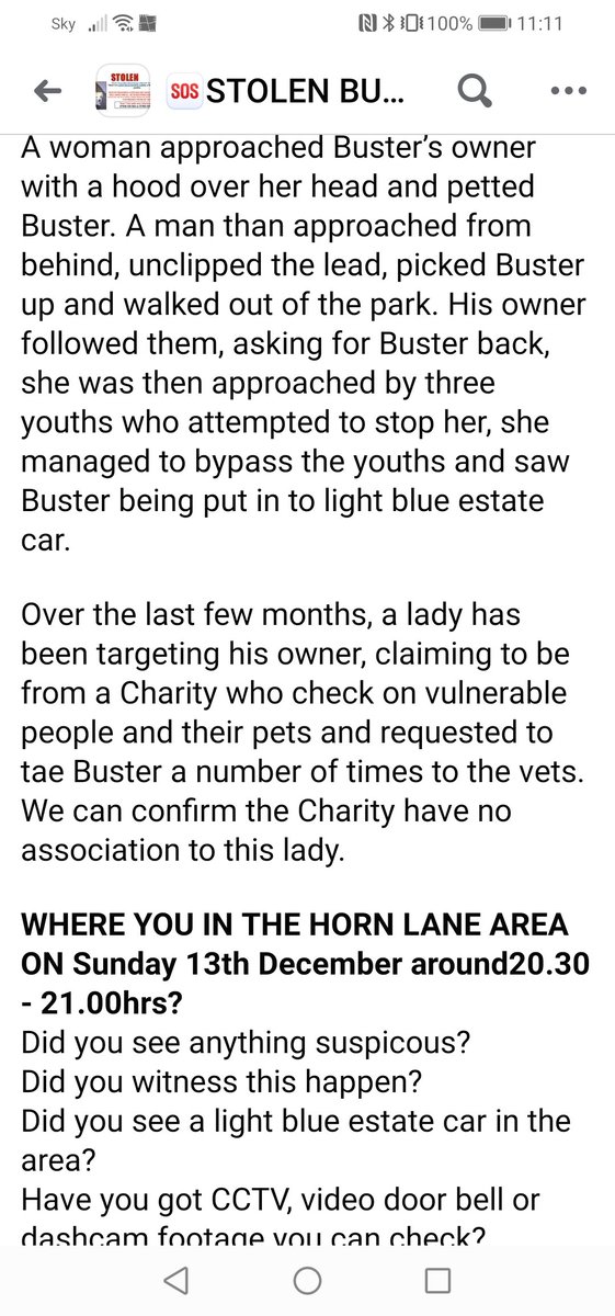 🙏 @rickygervais 
#helpfindBuster
RescueDog CRUELLY SNATCHED😡from his ELDERLY OWNER whilst on a walk Sunday Evening
#WOODFORDGREEN IG8 - drove off in LIGHT BLUE Car. WHO ARE THEY, WHERE are they & Buster? 
He's TIMID Neutered & requires Special Diet facebook.com/groups/9497696
