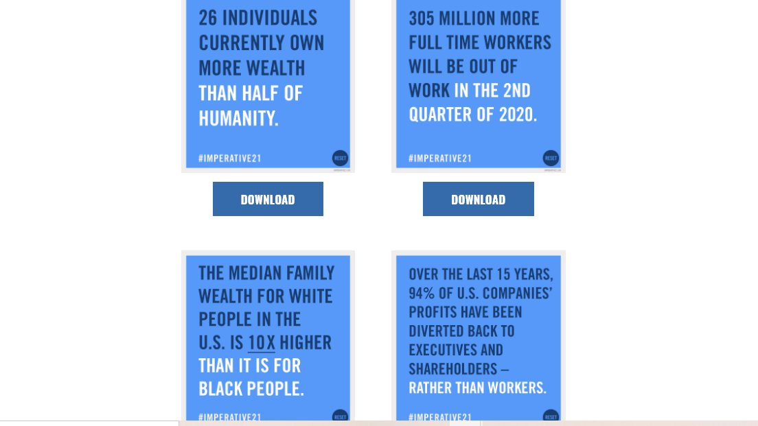 They want to justify Reset with inequality. Inequality is result of their enormous greed. They want that we , 99%, feel guilty for it. And now, they will change the system, because of us, and for us. What a hypocrisy and doublespeak.