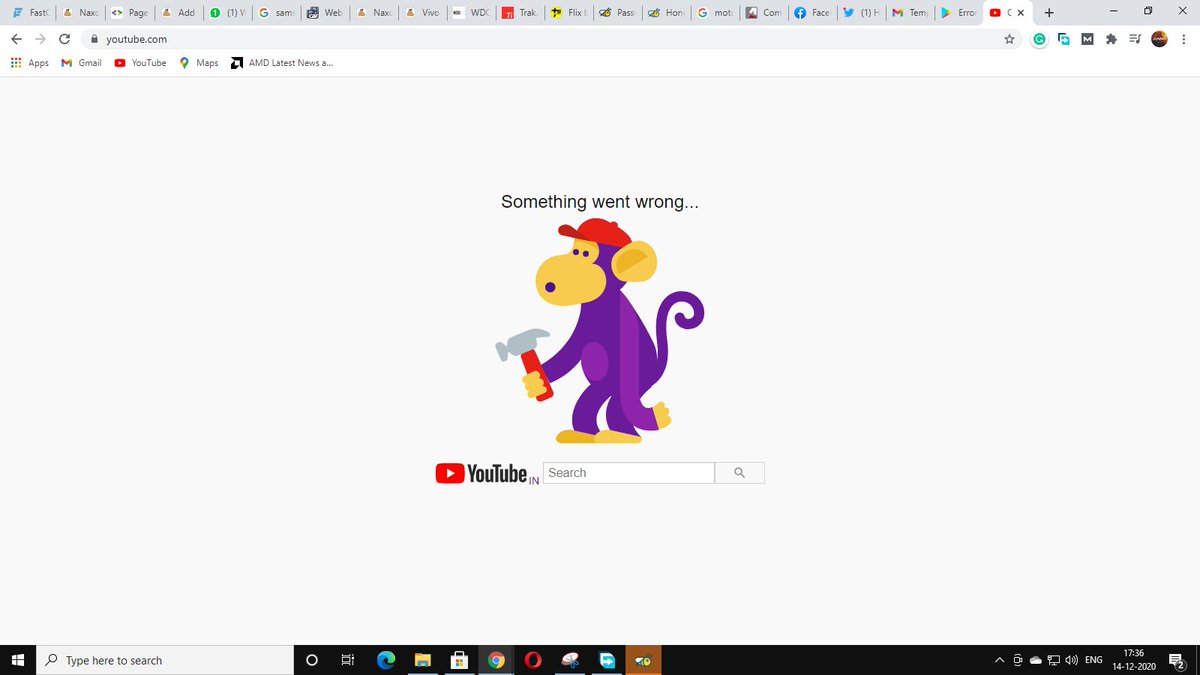 NaxonTech's tweet photo. It seems like youtube, Gmail, G-drive, playstore and many other Google services servers down in India.

Is Your Youtube, gmail and Play store working fine? Must comment down

#YouTubeDOWN #googleplaystoredown #gmailserverdown

Why @Google and @YouTube ?

#youtube #Google #gmail https://t.co/8DUI7iKrHc