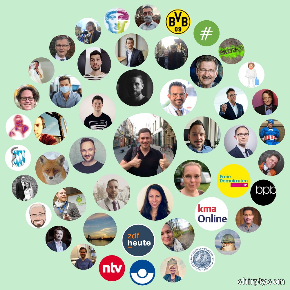 DrFHoffmann's tweet image. Das ist also meine #TwitterBubble. Schön, dass ihr alle da seid! 🎉😁
#Chirpty