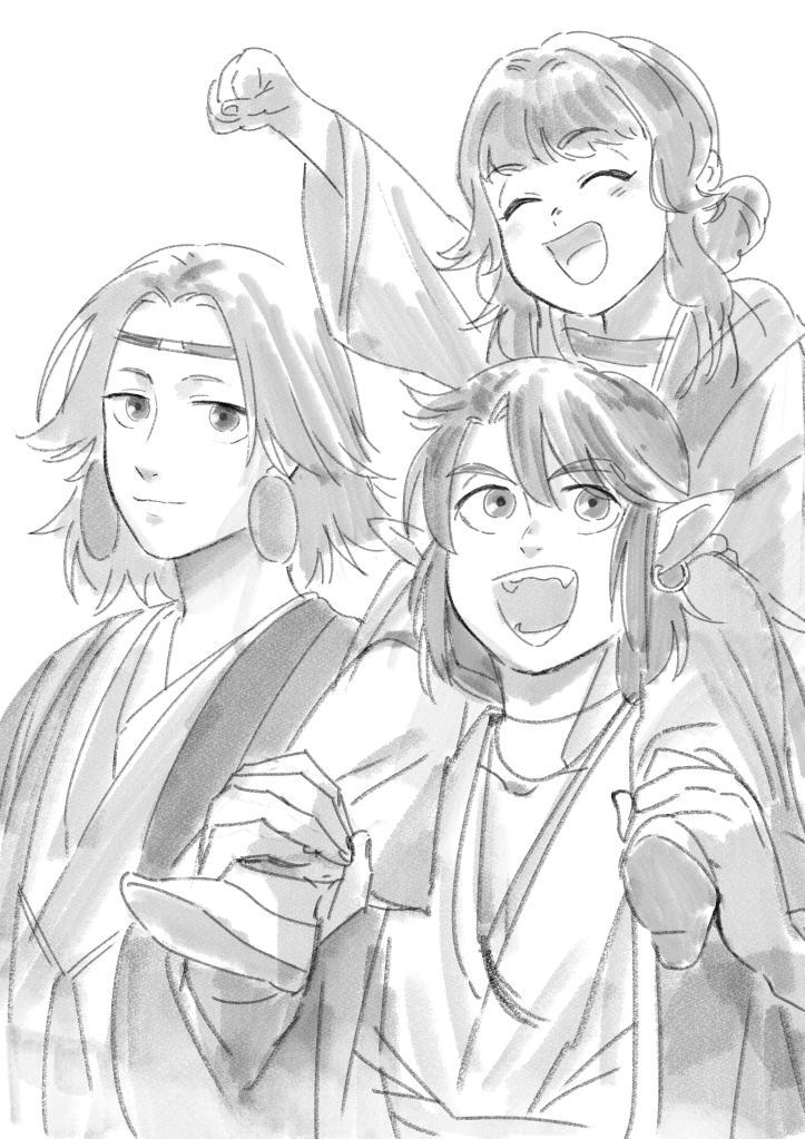 #罗小黑战记 #蓝溪镇 藍渓鎮組かわいすぎじゃない?っていう絵です 