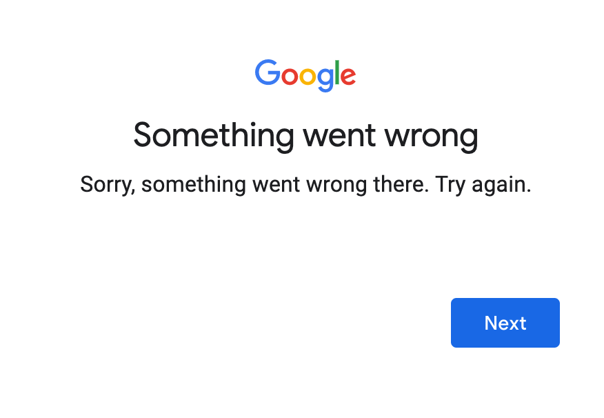 kfosty's tweet photo. #googledown this should really happen at around 3 p.m. during your 5th or 6th work Meet call. How inconsiderate. https://t.co/Wh3nJ4uyv2