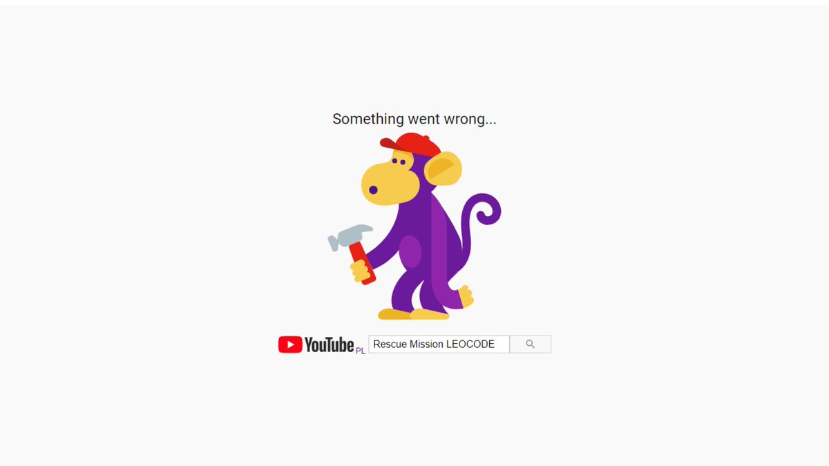 Hey <a href="/YouTube/">YouTube</a>, do you need a leocode.com/rescue-mission… ? 😉 

#YouTubeDOWN #somethingwentwrong #softwaredevelopment