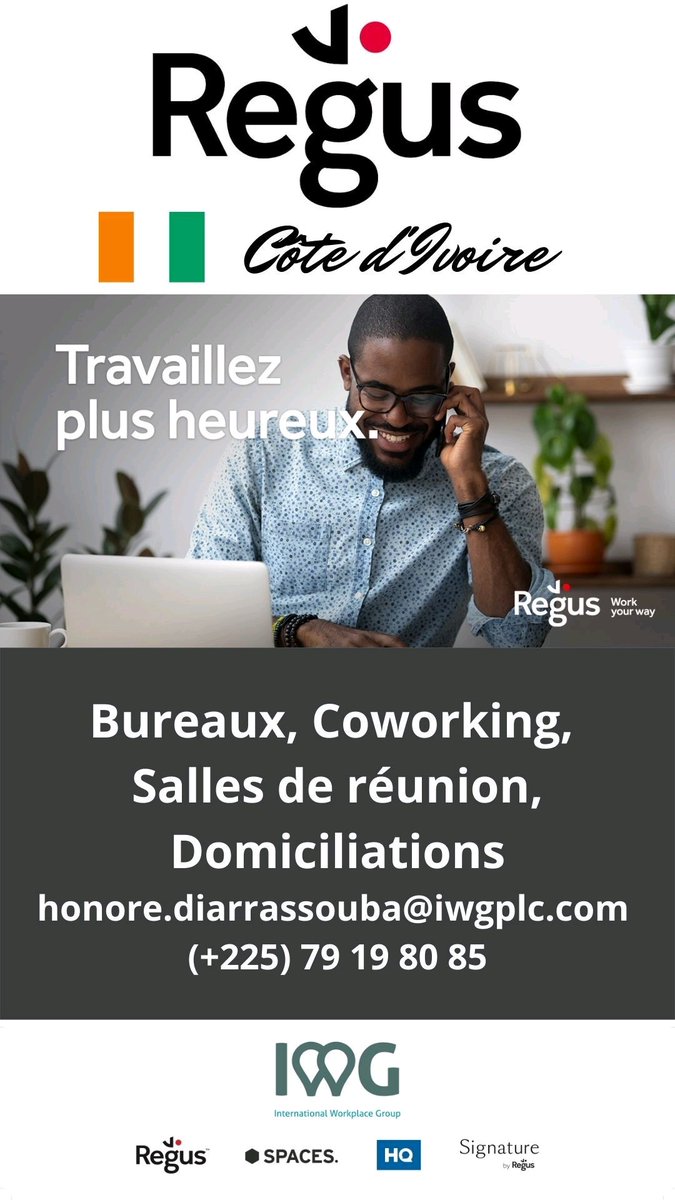 Honoredia's tweet photo. #regusciv225
Programmons une visite.
(+225) 79 19 80 85

Excellent début de semaine.

#regus #office #bureaux #immobilier #realestate #officemarket #innovation #workyourway #marketing #digitalmarketing #immobiliers #abidjan #civ225 #smegrowth #rabat #entrepreneure #cotonou https://t.co/8LyZsuG6mq