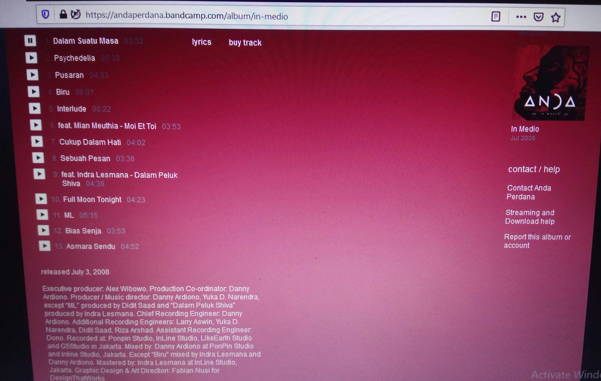 DedeATR's tweet photo. Album lokal favorit tahun 2008 udah ada di Bandcamp. Fusion sempurna dari: hard-rock, blues, funk, jazz, reggae &amp; prog-rock. Musisi &amp; produser yg terlibat ngeri2x 🙇 #AndaPerdana #InMedio https://t.co/HeqNX5lXLc