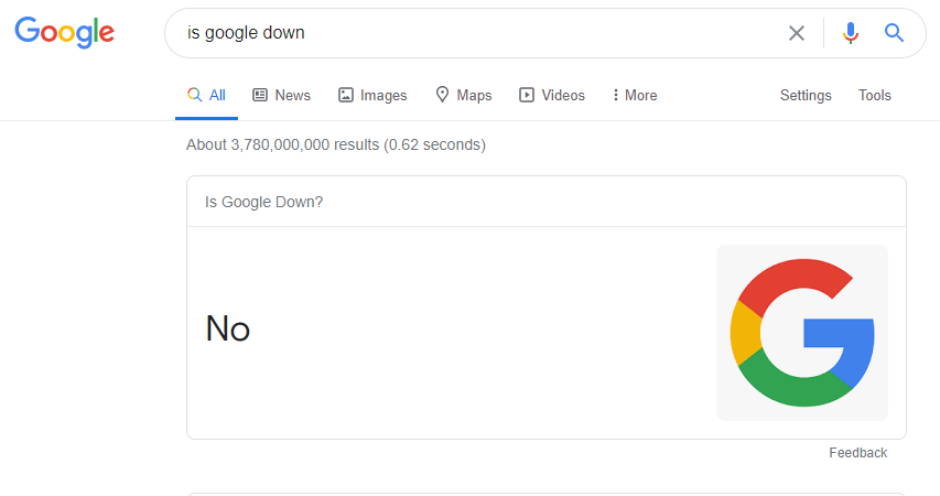 MarcusAtWork's tweet photo. As I say to my son, are you really sure?????  #Googledown https://t.co/hnWn1eBe78