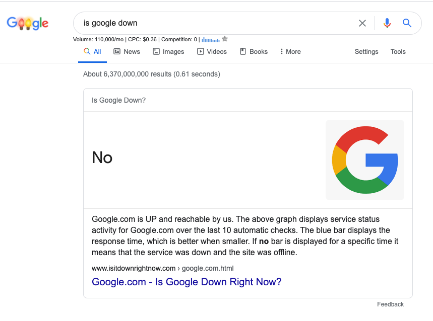 samuelschmitt's tweet photo. Fake News !!!

#google #googledown https://t.co/hyjV4CR4i0