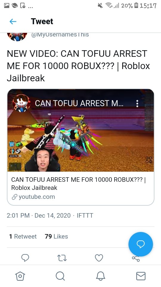 Winning Smile Myusernamesthis On Twitter New Video Can Tofuu Arrest Me For 10000 Robux Roblox Jailbreak Https T Co Odqx8pqxz9 - twitter roblox jailbreak can't arrest Winning Smile Myusernamesthis On Twitter New Video Can Tofuu Arrest Me For 10000 Robux Roblox Jailbreak Https T Co Odqx8pqxz9 - roblox jailbreak can't arrest