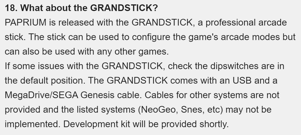 Didn't buy so no real comments here, other than to reiterate this thing was scoped to hell and back, and WM really did over-promise on almost every single aspect of this game. The stick will have been one major factor in its delay.