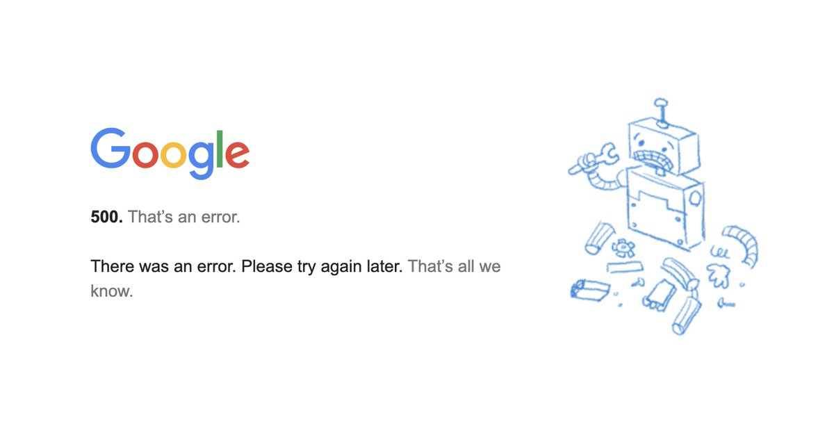 Google services are down right now.. (YouTube, Google Meet, GMail, GDrive,..) #googledown