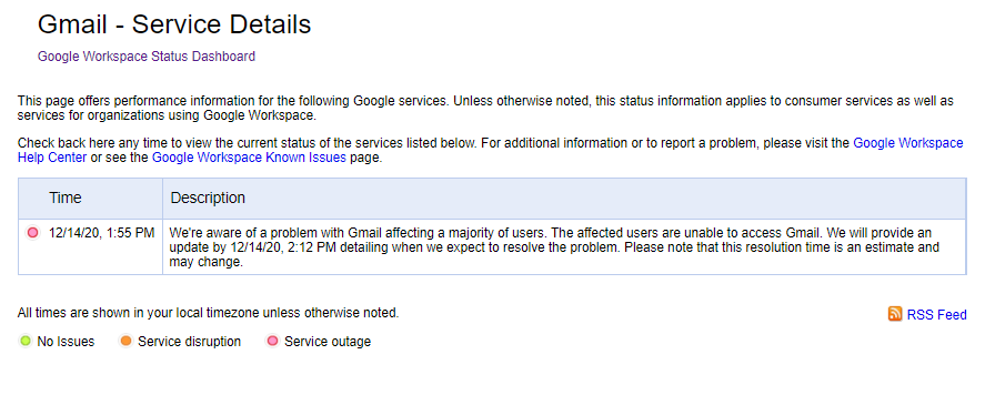 Update on Google services: