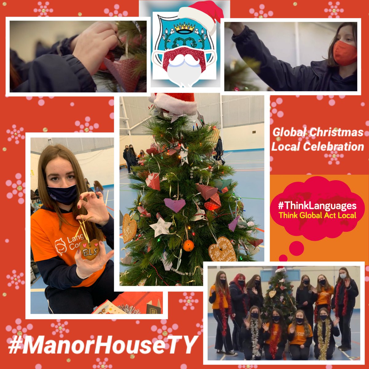 ManorHseRaheny's tweet photo. #ThinkLanguages2020 may have been a week ago, but the #ManorHouseTY champion team created a fab reminder to last till the holidays with our 🎄All the decorations were created at language workshops that day&the students decorated it at our European Christmas party in the afternoon https://t.co/xcoUtlHqM8