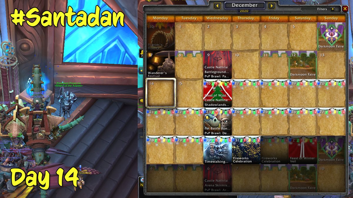 SamadanPlaysWoW's tweet photo. Day 14 of #Santadan We have an exciting week ahead! Castle Nathria Mythic and the race to world first AND the Winter Veil event starts, so we can all get festive while we watch! Good luck to everyone involved!! #Shadowlands https://t.co/tEHwVwIEao