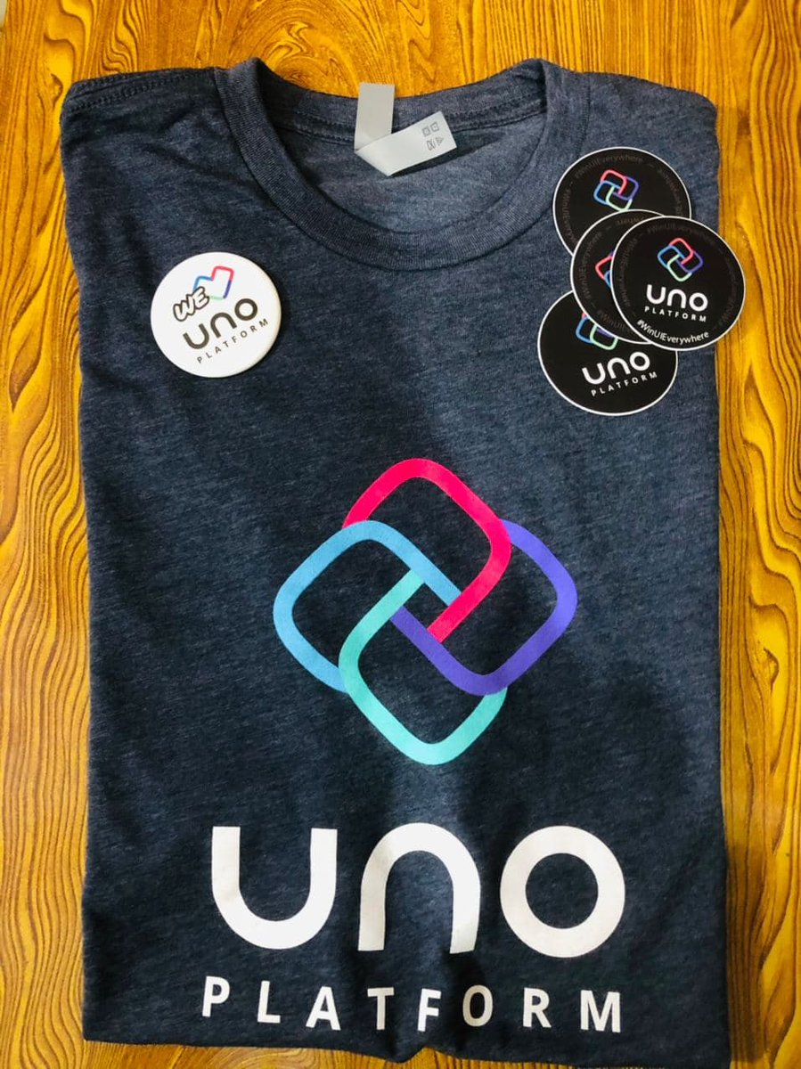 avikeid2007's tweet image. Thank you @UnoPlatform, Got Uno platform T-shirt, stickers &❤️today!. I❤️to wear it at work💼... #WinUIEverywhere