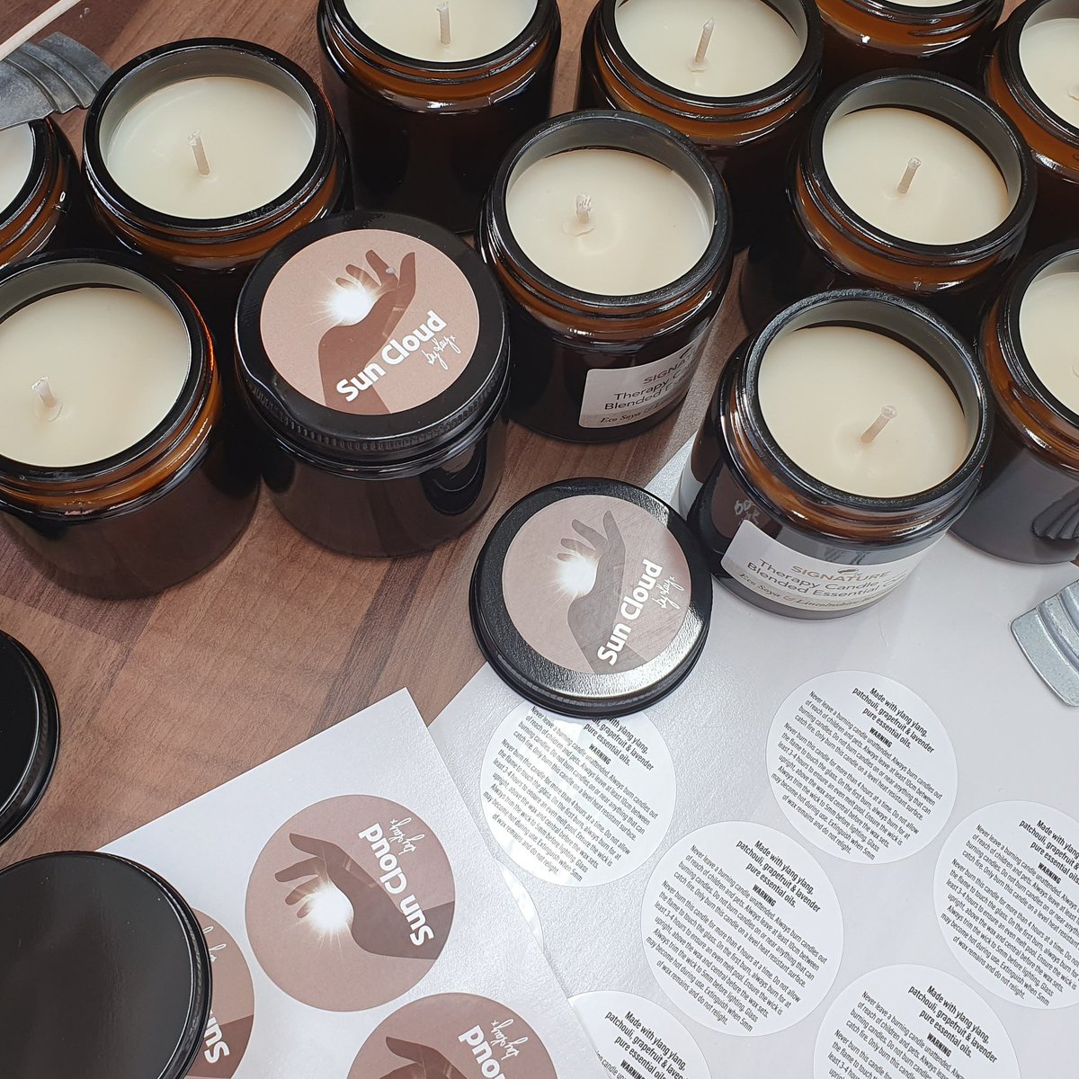 suncloudtherapy's tweet photo. Just labelling up the medium Signature candles I made on Friday.
£8 each or 3 for £22.
Only available from Sun Cloud Therapy, The old pumping station, Great northern terrace, Lincoln LN5 8HN.
Open this week Monday- Friday 09.00- 14.00 https://t.co/mkxgSpf72I